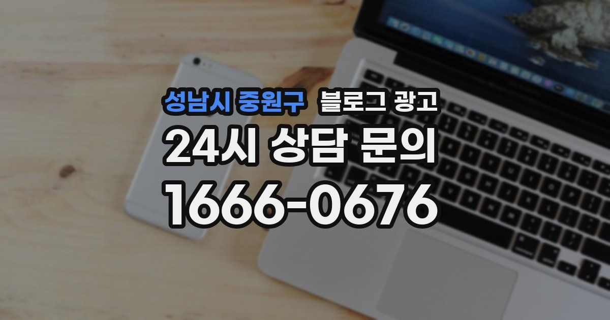성남시 중원구 블로그 광고