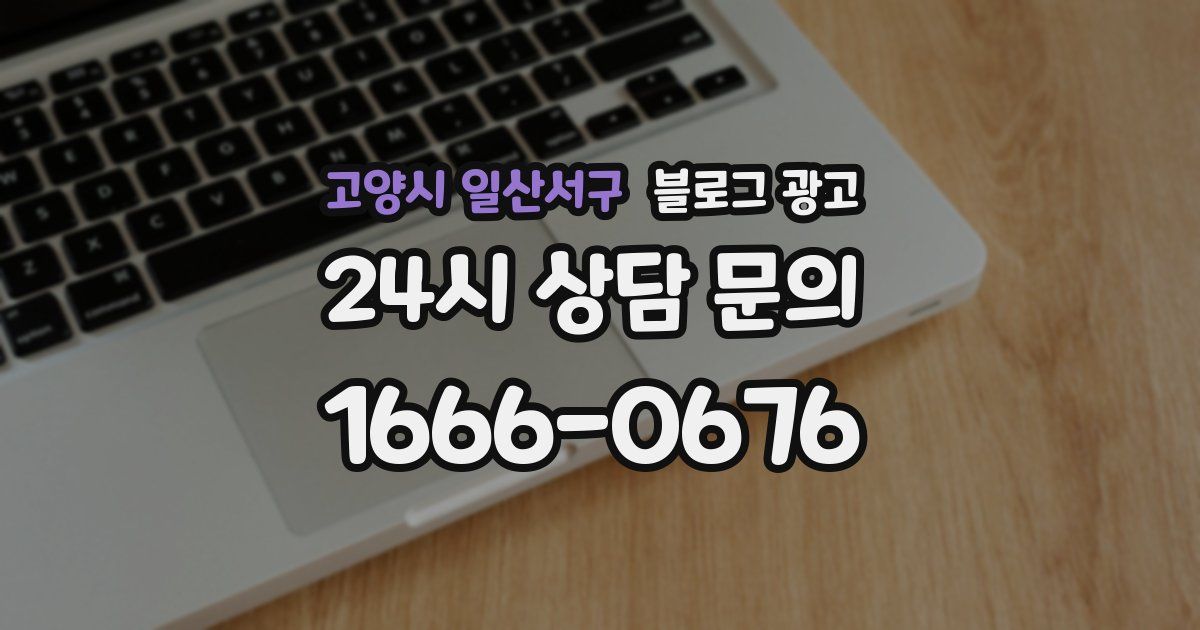 고양시 일산서구 블로그 광고