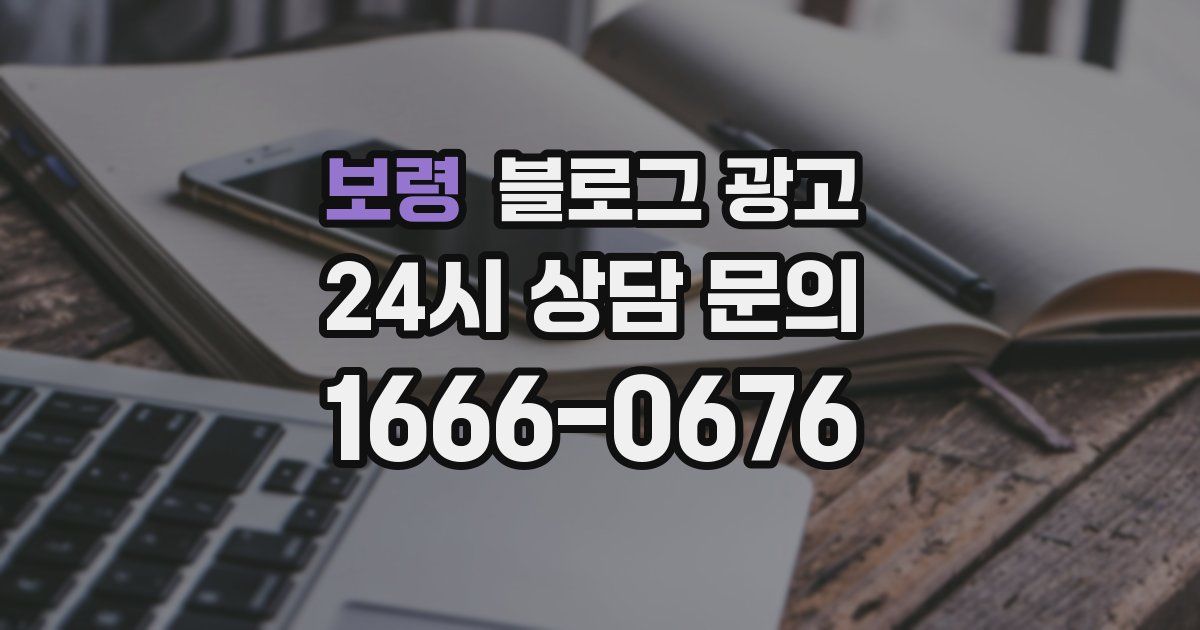 보령 블로그 광고
