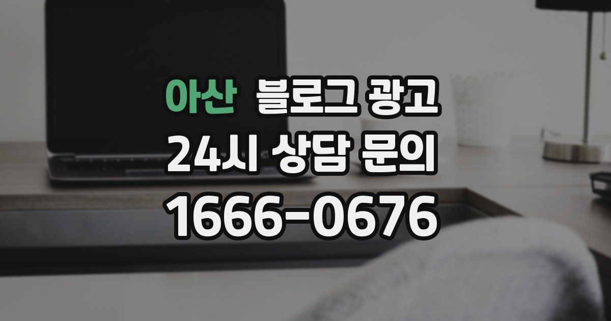아산 블로그 광고