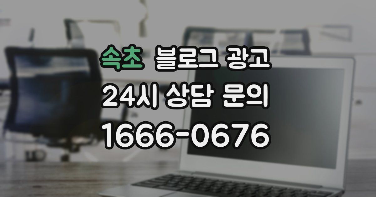 속초 블로그 광고