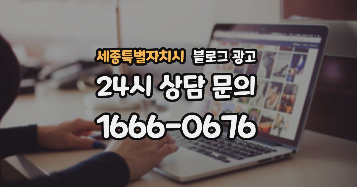 세종특별자치시 블로그 광고