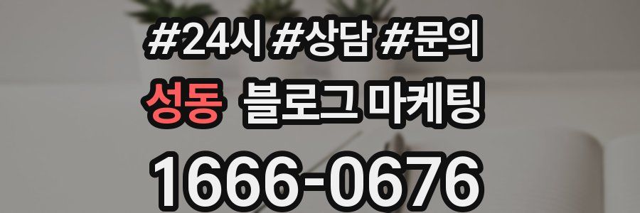성동 브랜드 블로그