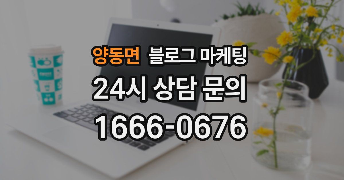 양동면 블로그 마케팅
