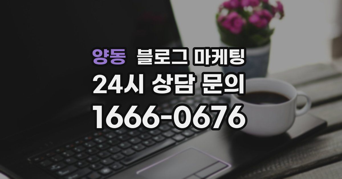 양동 블로그 마케팅