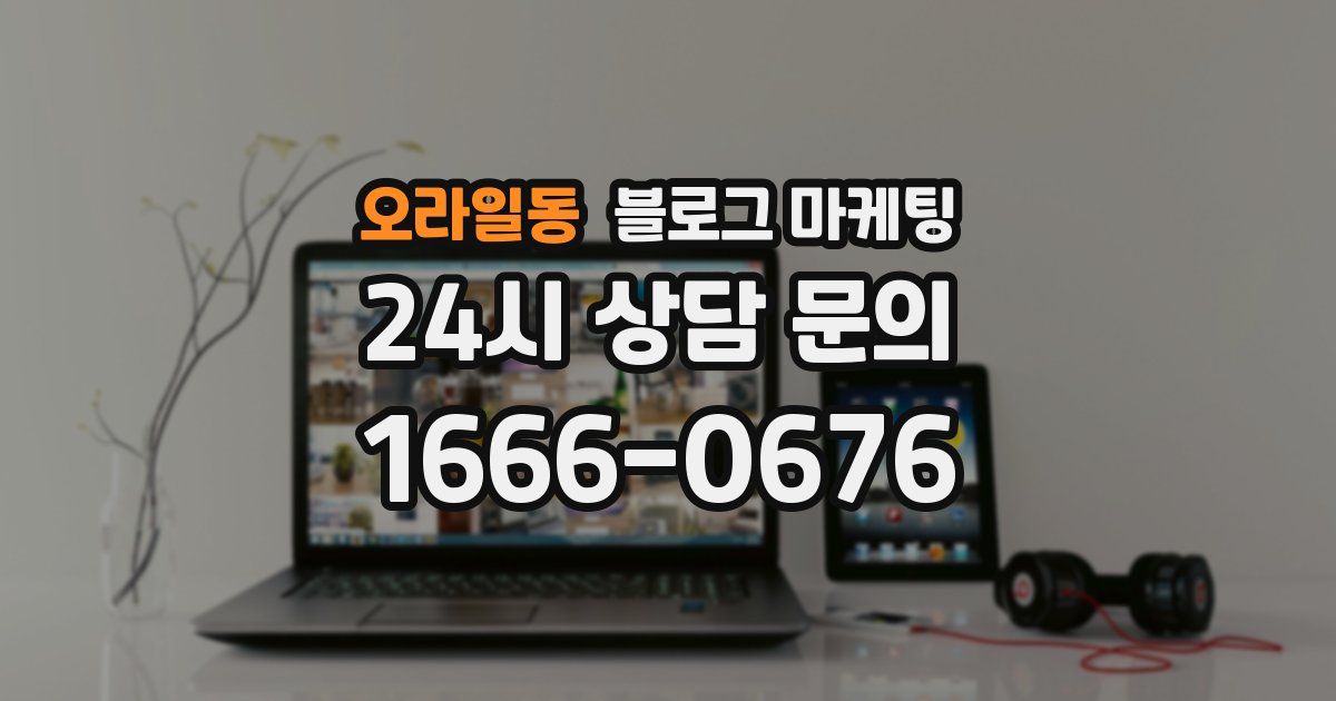 오라일동 블로그 마케팅