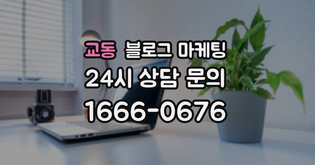 교동 블로그 마케팅
