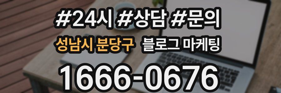 성남시 분당구 브랜드 블로그