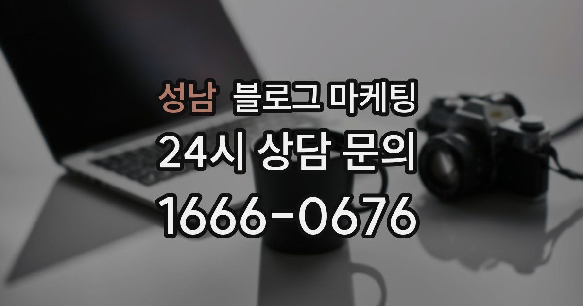 성남 블로그 마케팅