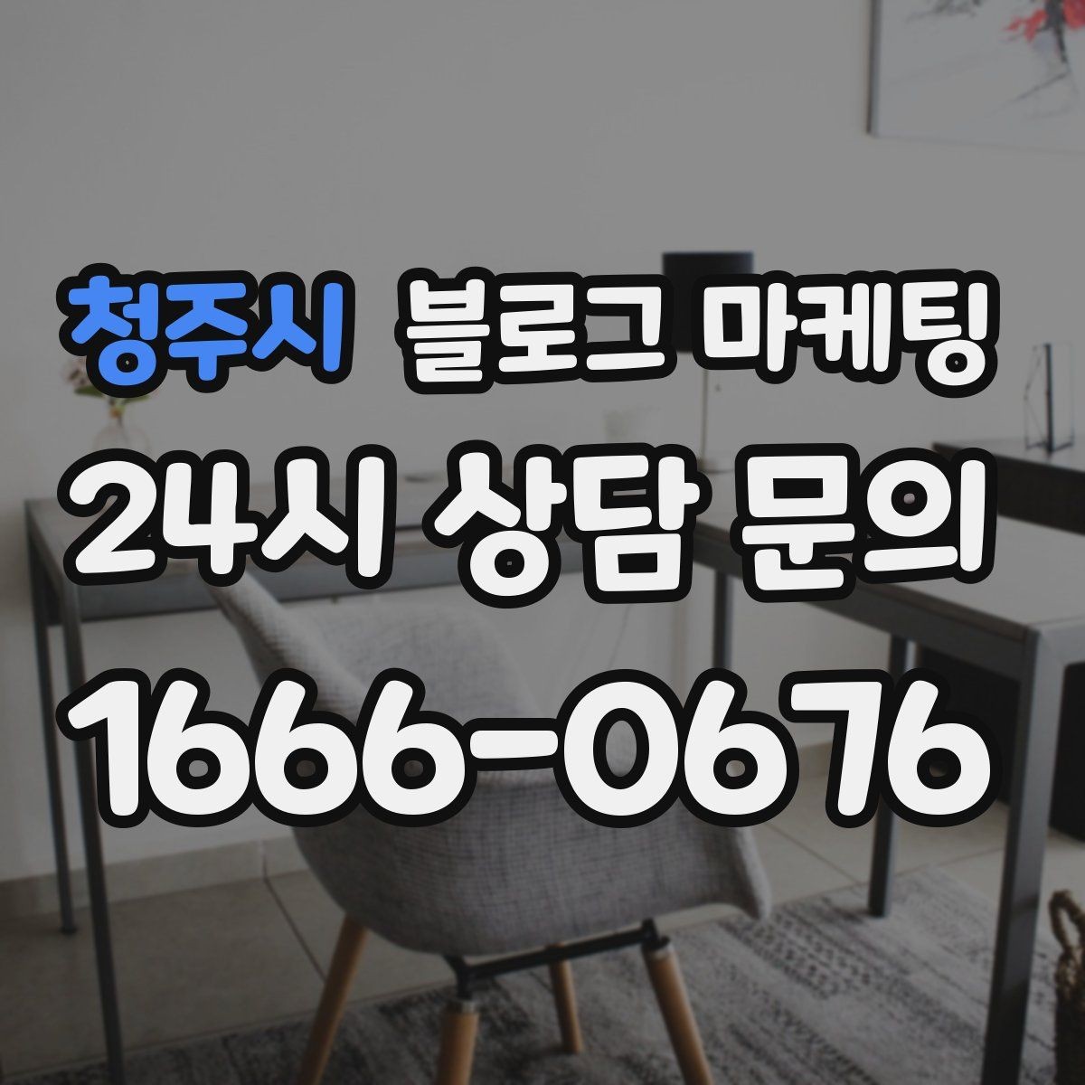 청주시 블로그 마케팅 혼자 와도 편안한 1인석을 소개하는 제목