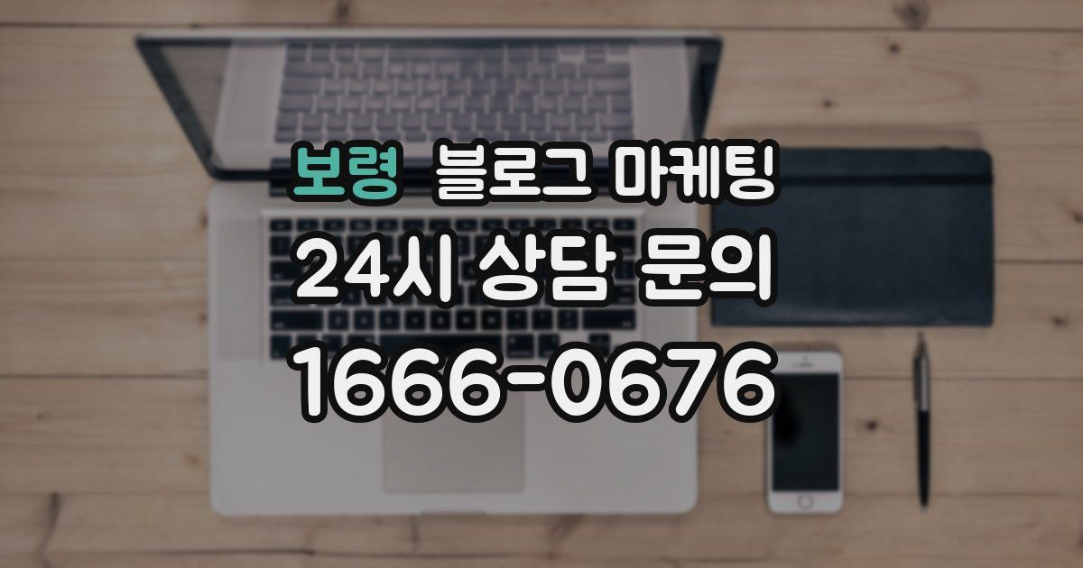 보령 블로그 마케팅