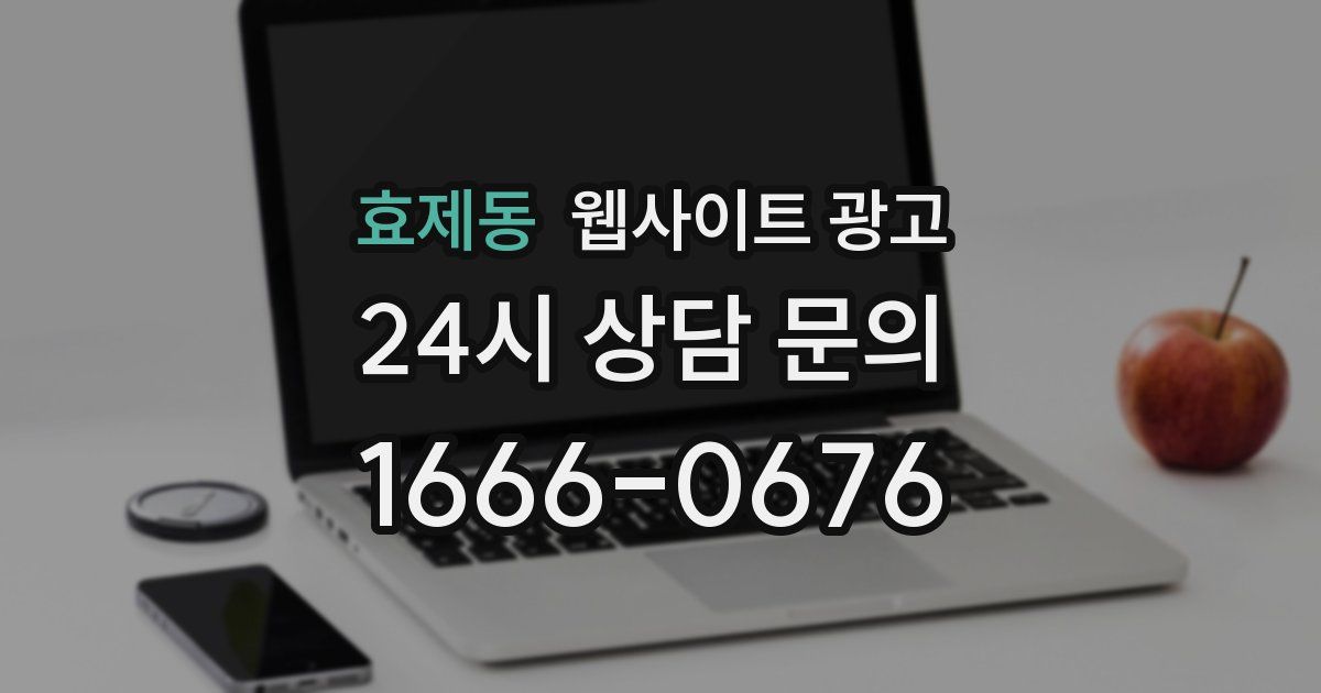 효제동 웹사이트 광고