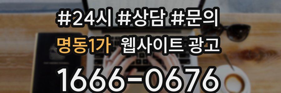 명동1가 웹사이트 광고