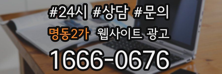 명동2가 웹사이트 광고