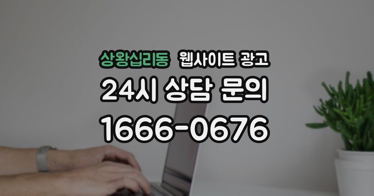 상왕십리동 웹사이트 광고