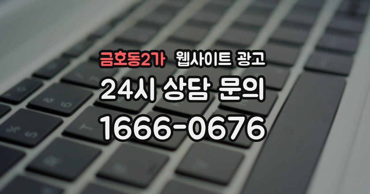 금호동2가 웹사이트 광고
