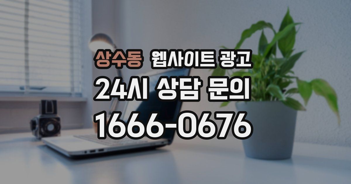 상수동 웹사이트 광고