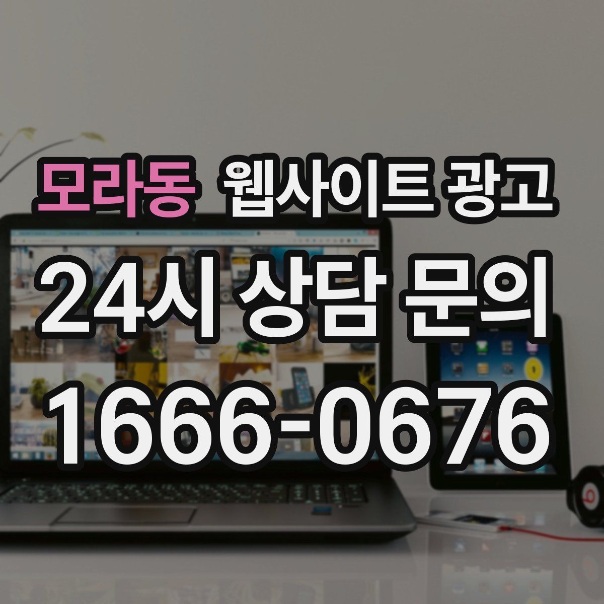 모라동 웹사이트 광고