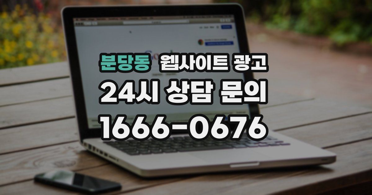 분당동 웹사이트 광고