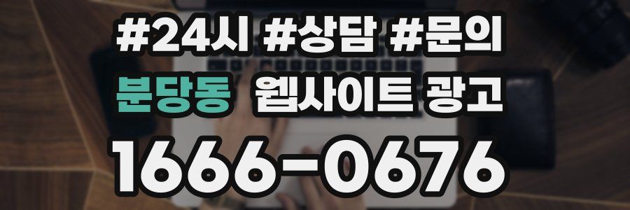 분당동 웹사이트 광고