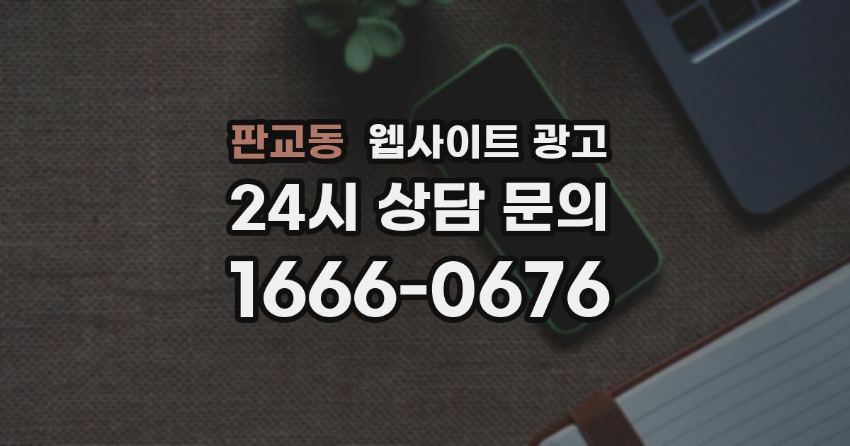 판교동 웹사이트 광고