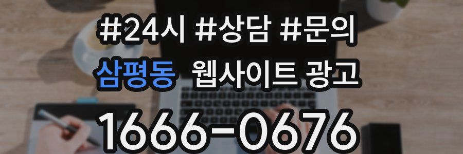 삼평동 웹사이트 광고