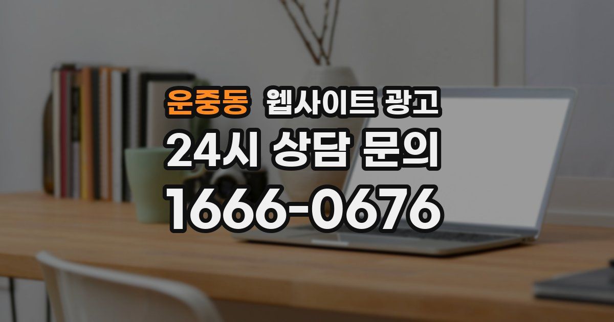 운중동 웹사이트 광고