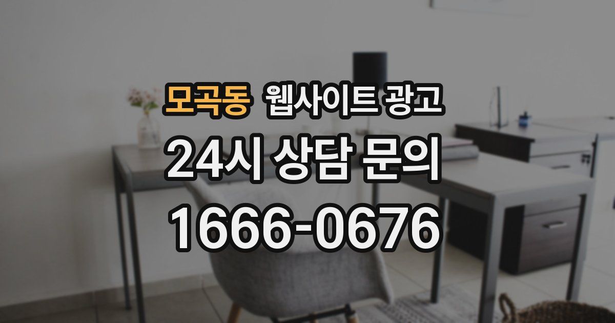 모곡동 웹사이트 광고