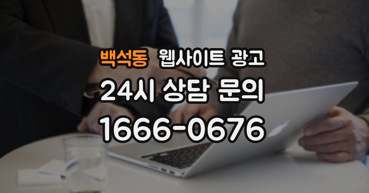백석동 웹사이트 광고
