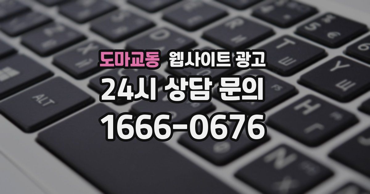 도마교동 웹사이트 광고