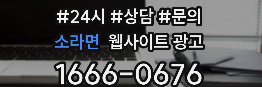 소라면 웹사이트 광고