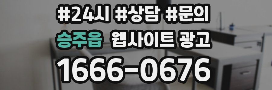 승주읍 웹사이트 광고