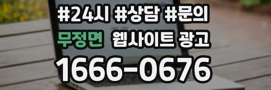 무정면 웹사이트 광고