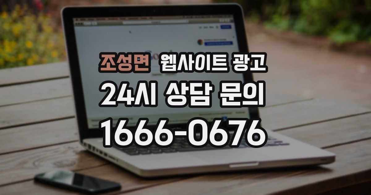 조성면 웹사이트 광고