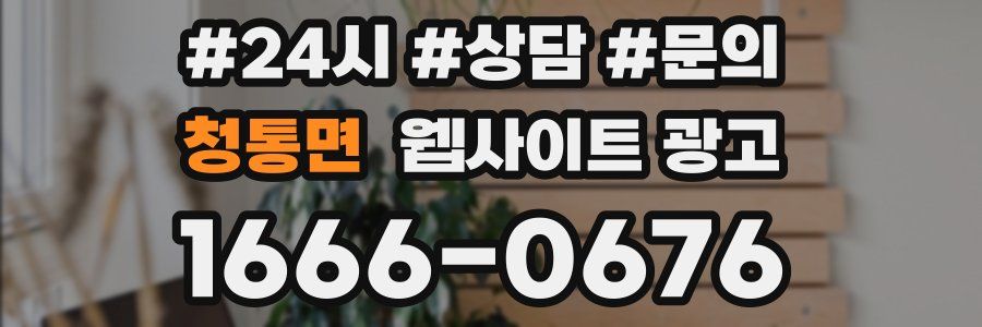 청통면 웹사이트 광고
