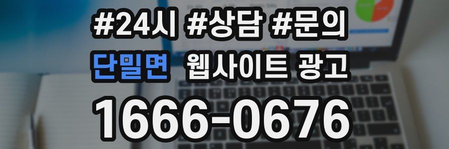 단밀면 웹사이트 광고