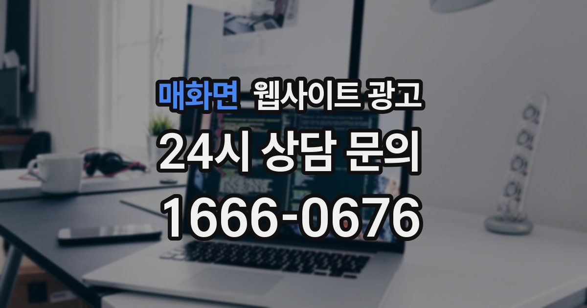매화면 웹사이트 광고
