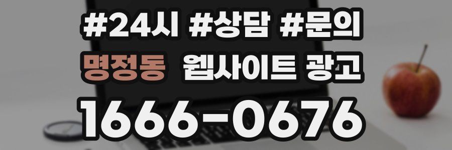 명정동 웹사이트 광고