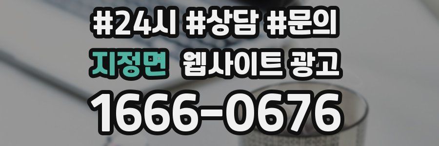 지정면 웹사이트 광고