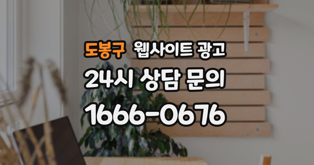 도봉구 웹사이트 광고