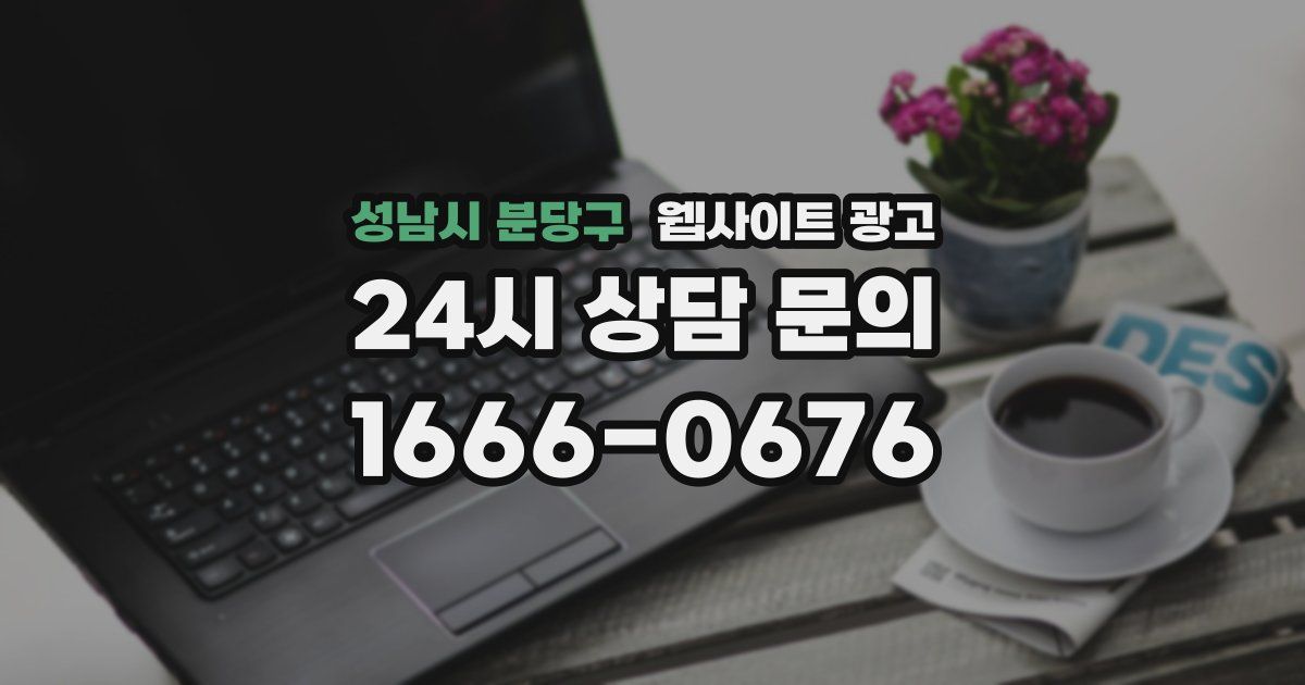 성남시 분당구 웹사이트 광고