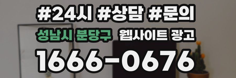 성남시 분당구 웹사이트 광고