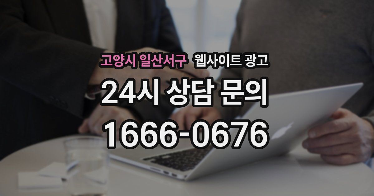 고양시 일산서구 웹사이트 광고