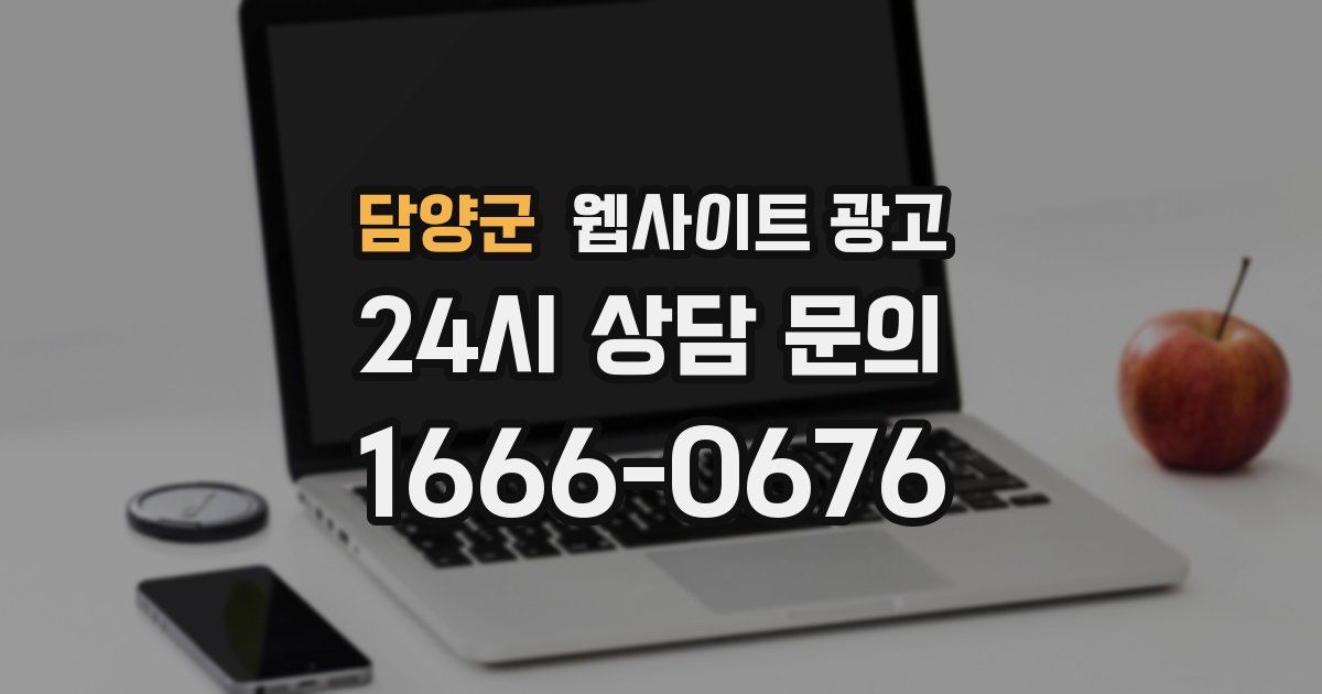 담양군 웹사이트 광고
