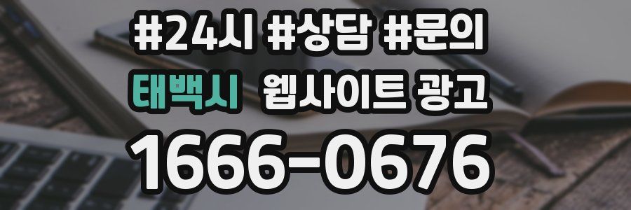 태백시 웹사이트 광고