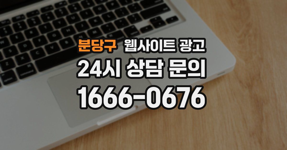 분당구 웹사이트 광고