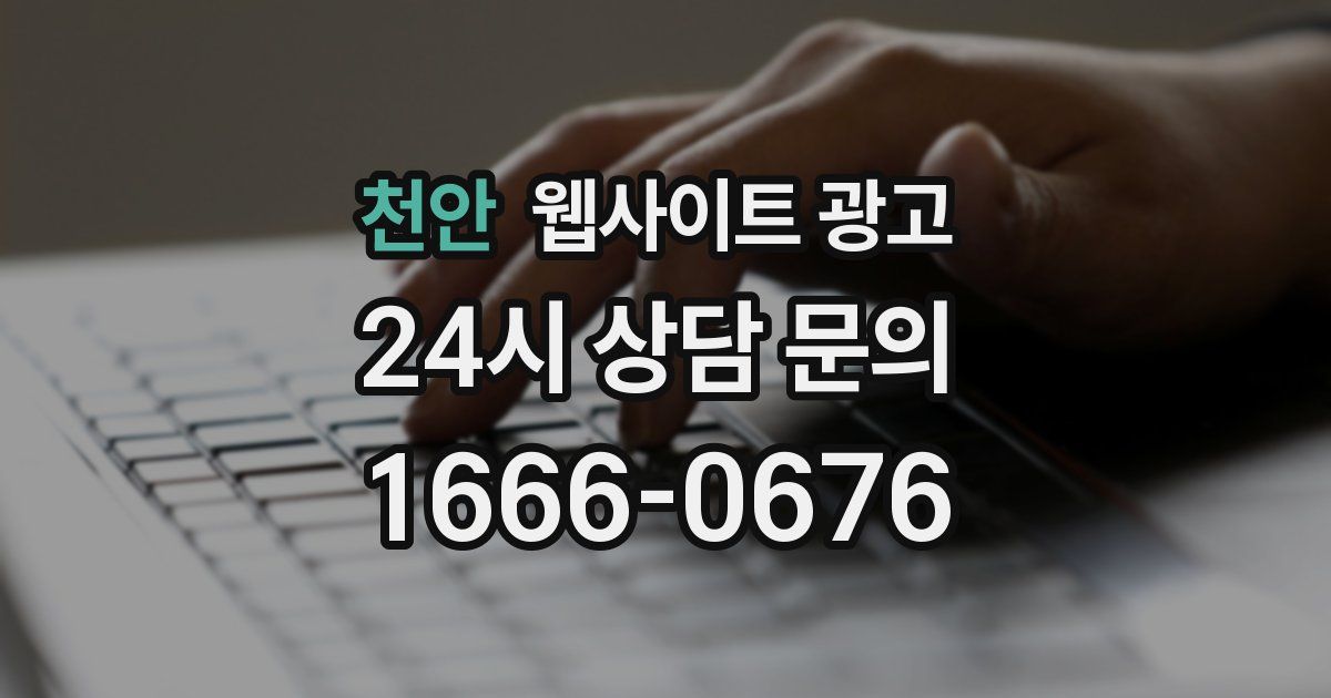 천안 웹사이트 광고