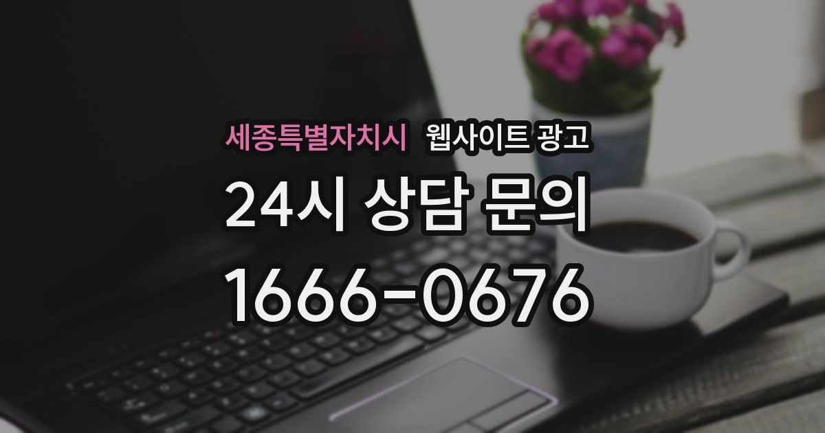 세종특별자치시 웹사이트 광고