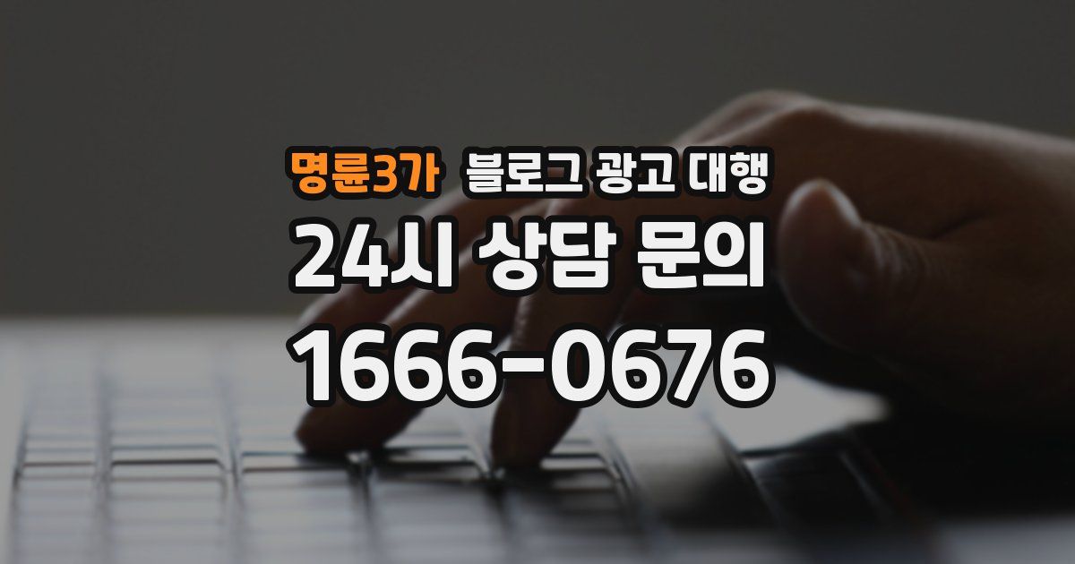 명륜3가 블로그 광고 대행