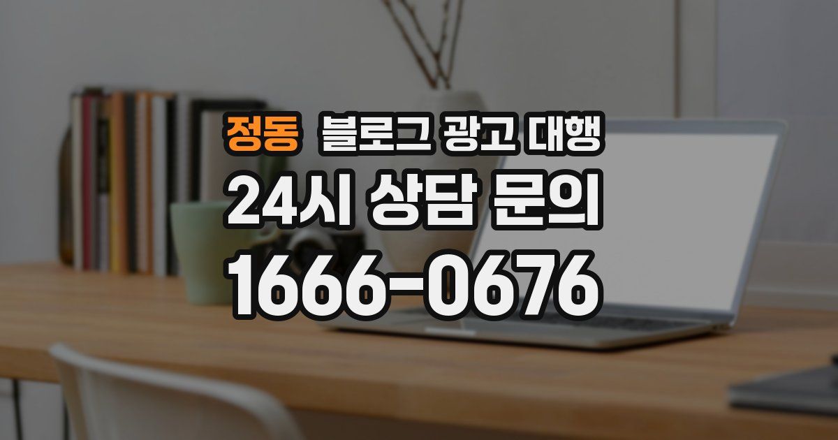 정동 블로그 광고 대행